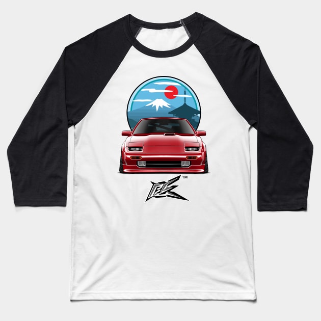 nissan 300zx low red Baseball T-Shirt by naquash